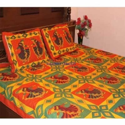 Colourful Jaipuri bedsheets